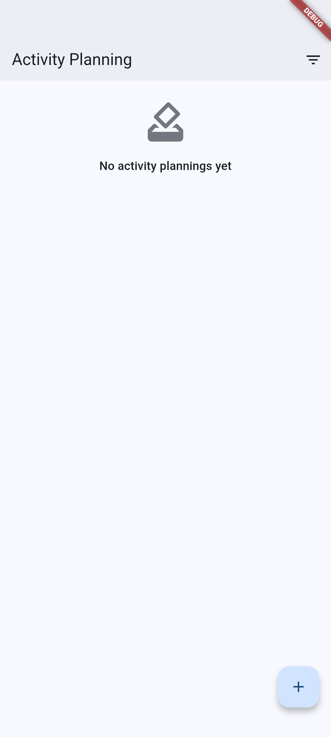 Activity planning list on Android